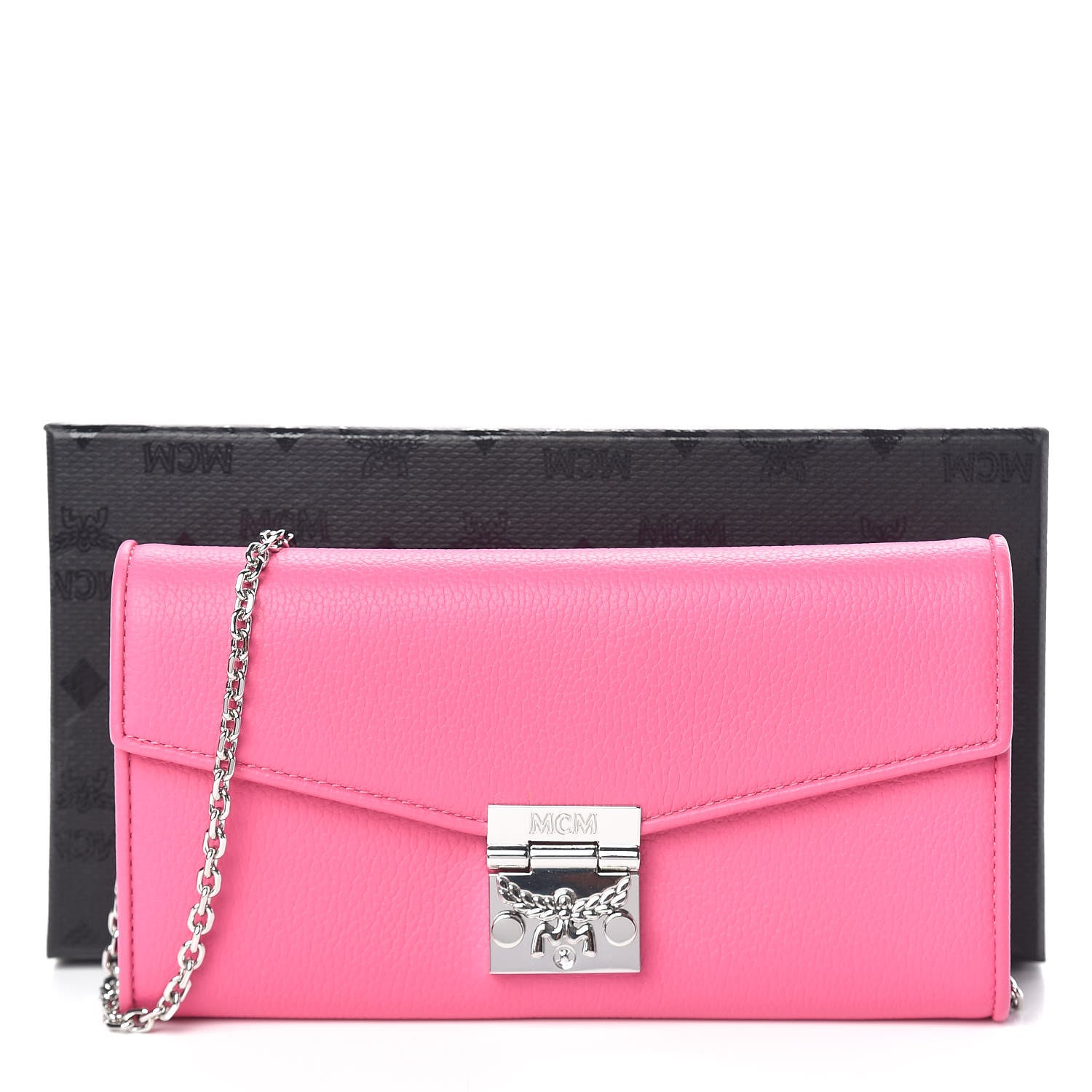 MCM Calfskin Large Patricia Wallet On Chain Pink 8 of 8