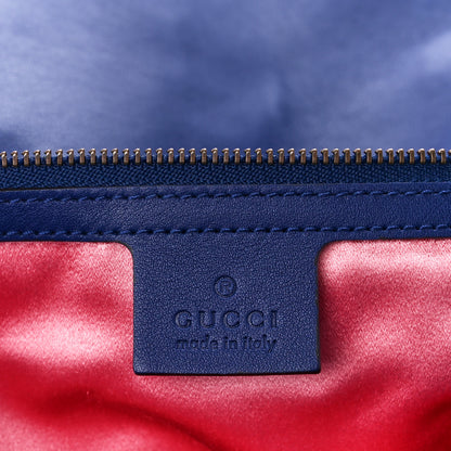 Gucci Velvet Matelasse Medium GG Marmont Shoulder Bag Cobalt Blue 6 of 11