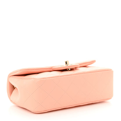 Chanel Lambskin Quilted Mini Rectangular Flap Light Pink 4 of 11