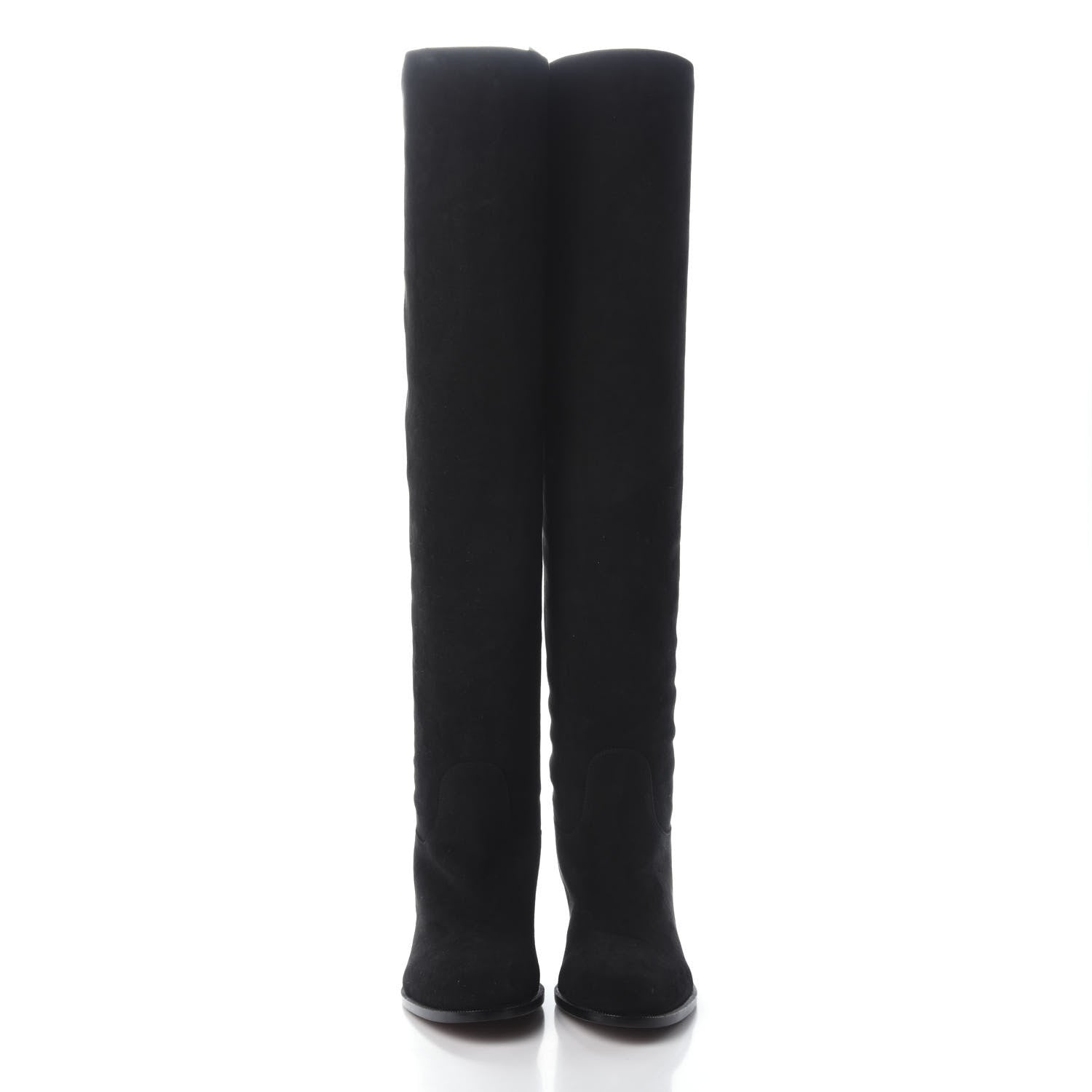 Christian Dior Suede Global Knee High Boots 42 Black 2 of 6