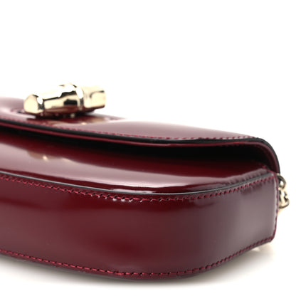 Gucci Shiny Calfskin Small Bamboo Night Bag Rosso Ancora 10 of 11