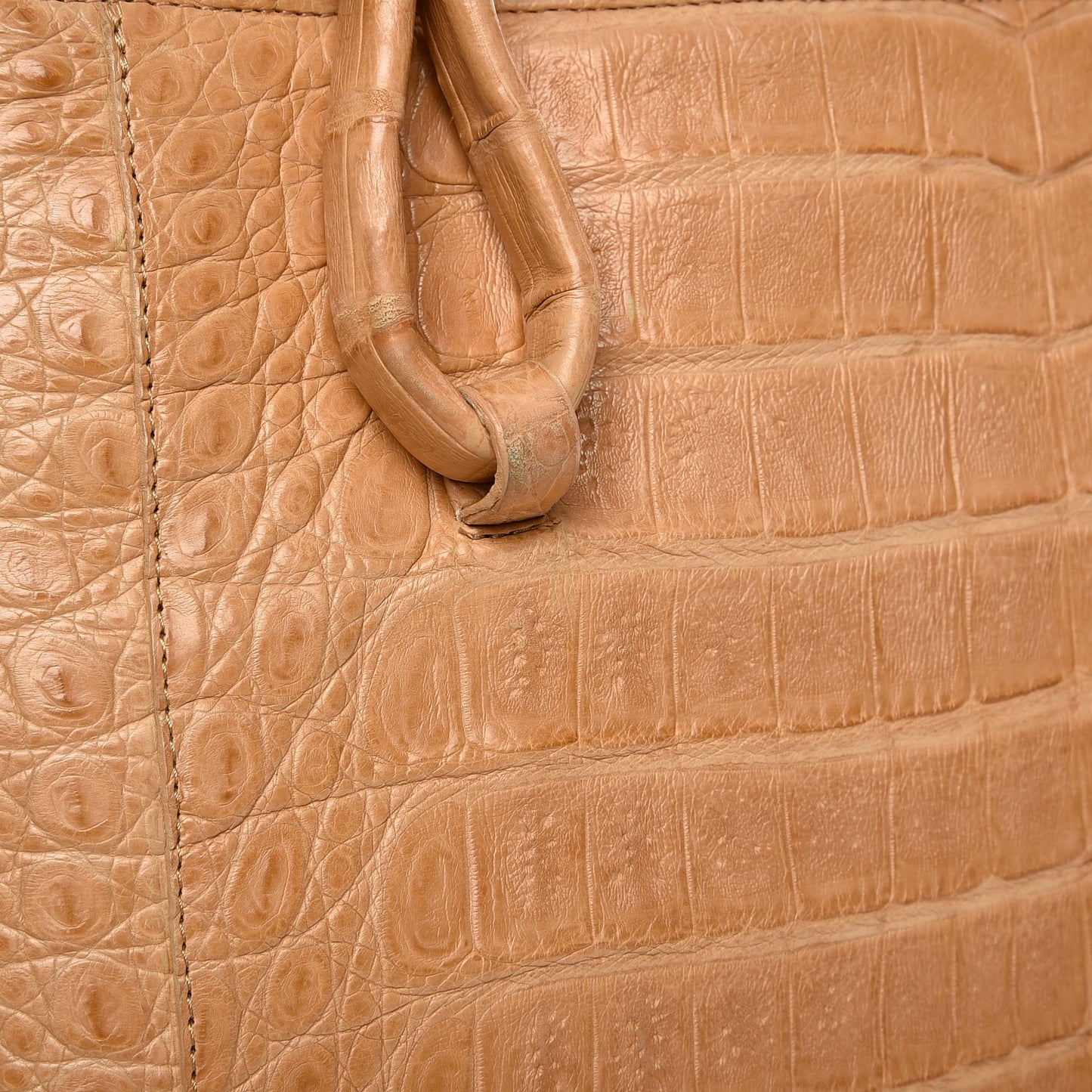 Crocodile Tote Beige