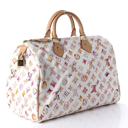 Louis Vuitton Watercolor Aquarelle Speedy 35 White 3 of 9