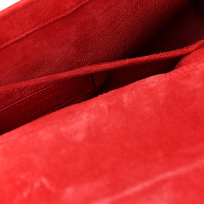 Saint Laurent Calfskin Classic Y Ligne Clutch Red 8 of 9