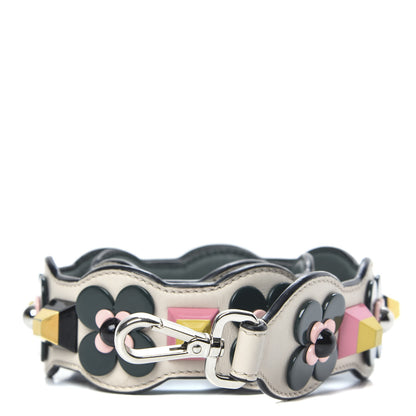 Fendi Vitello Dolce Plexiglass Flowerland Studded Strap You Camelia Multicolor 1 of 6