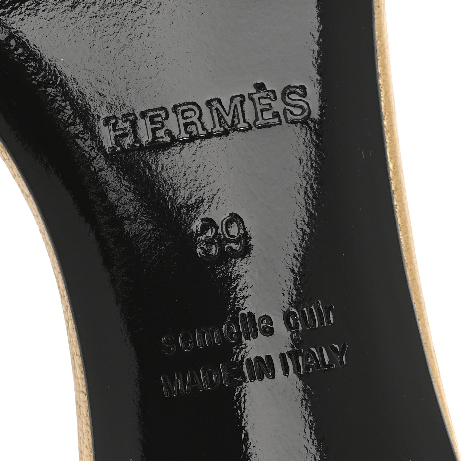 Hermes Metallic Goatskin Oasis Sandals 39 Dore 7 of 10