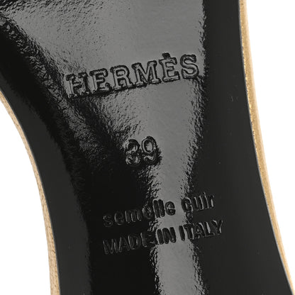 Hermes Metallic Goatskin Oasis Sandals 39 Dore 7 of 10