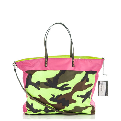 Valentino Garavani Nylon Camo Rockstud Foulard Tote Multicolor 1 of 7