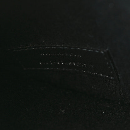 Saint Laurent Calfskin Crocodile Embossed Uptown Monogram Clutch Black 8 of 9