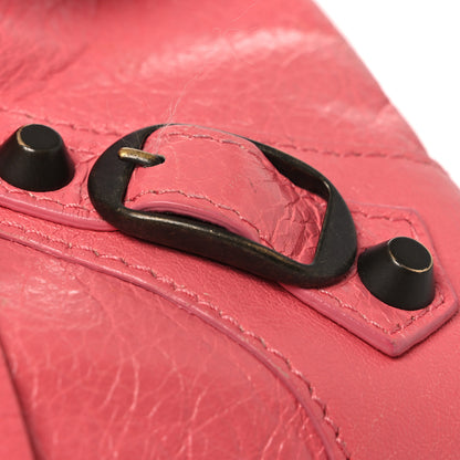 Balenciaga Agneau Classic Hardware Envelope Strap Clutch Rose Jaipur 16 of 17