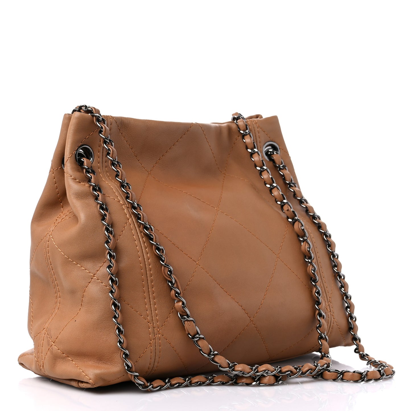 Lambskin Small Soft Touch Shoulder Bag Camel