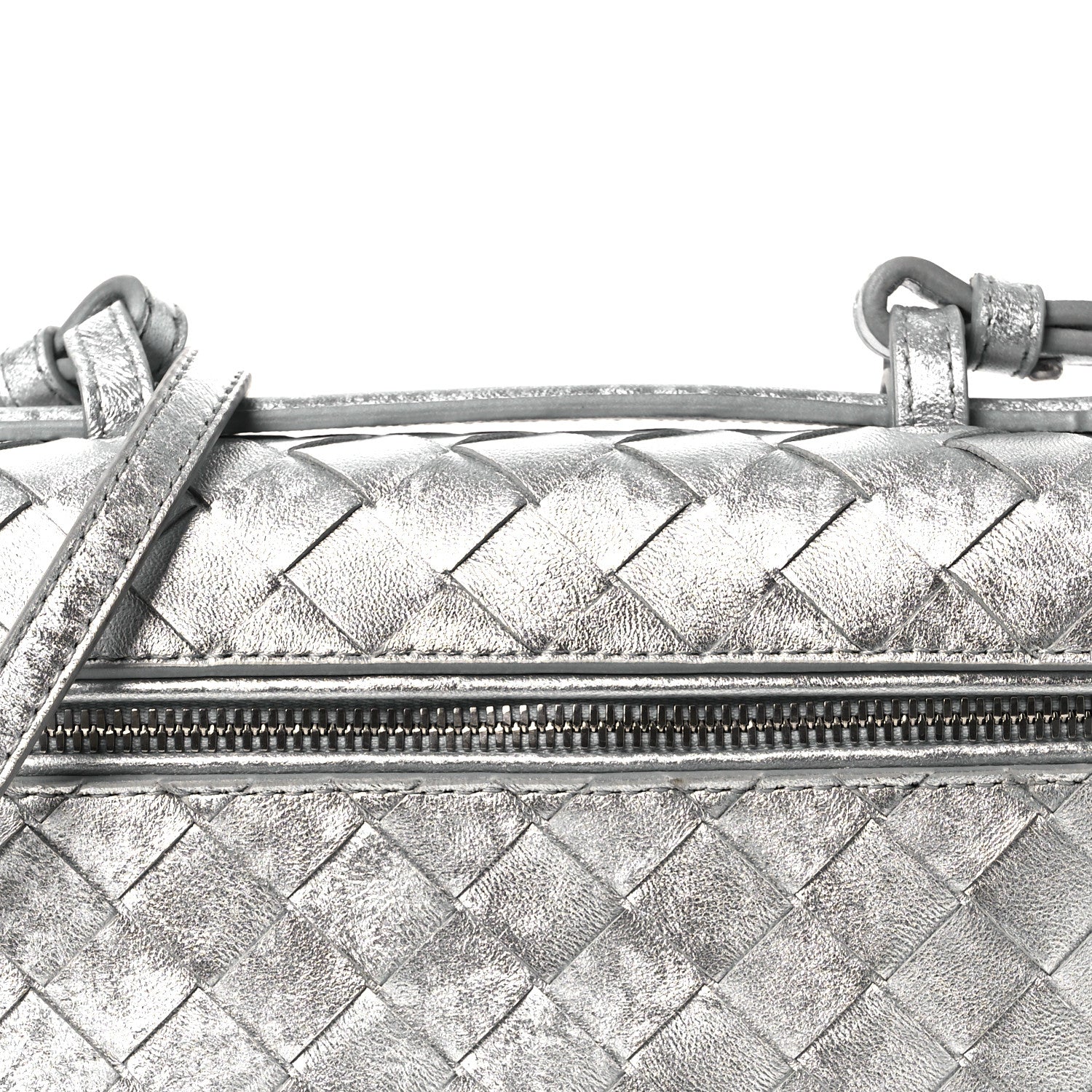 Bottega Veneta Laminated Nappa Intrecciato Bang Bang Vanity Case Silver 8 of 11