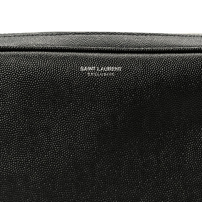 Saint Laurent Grain De Poudre Toiletry Case Black 9 of 10