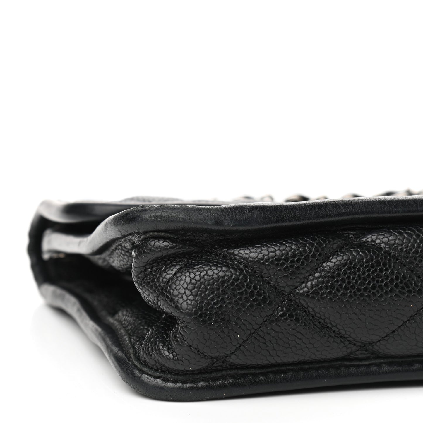 Caviar Quilted Medium French Riviera Flap Black