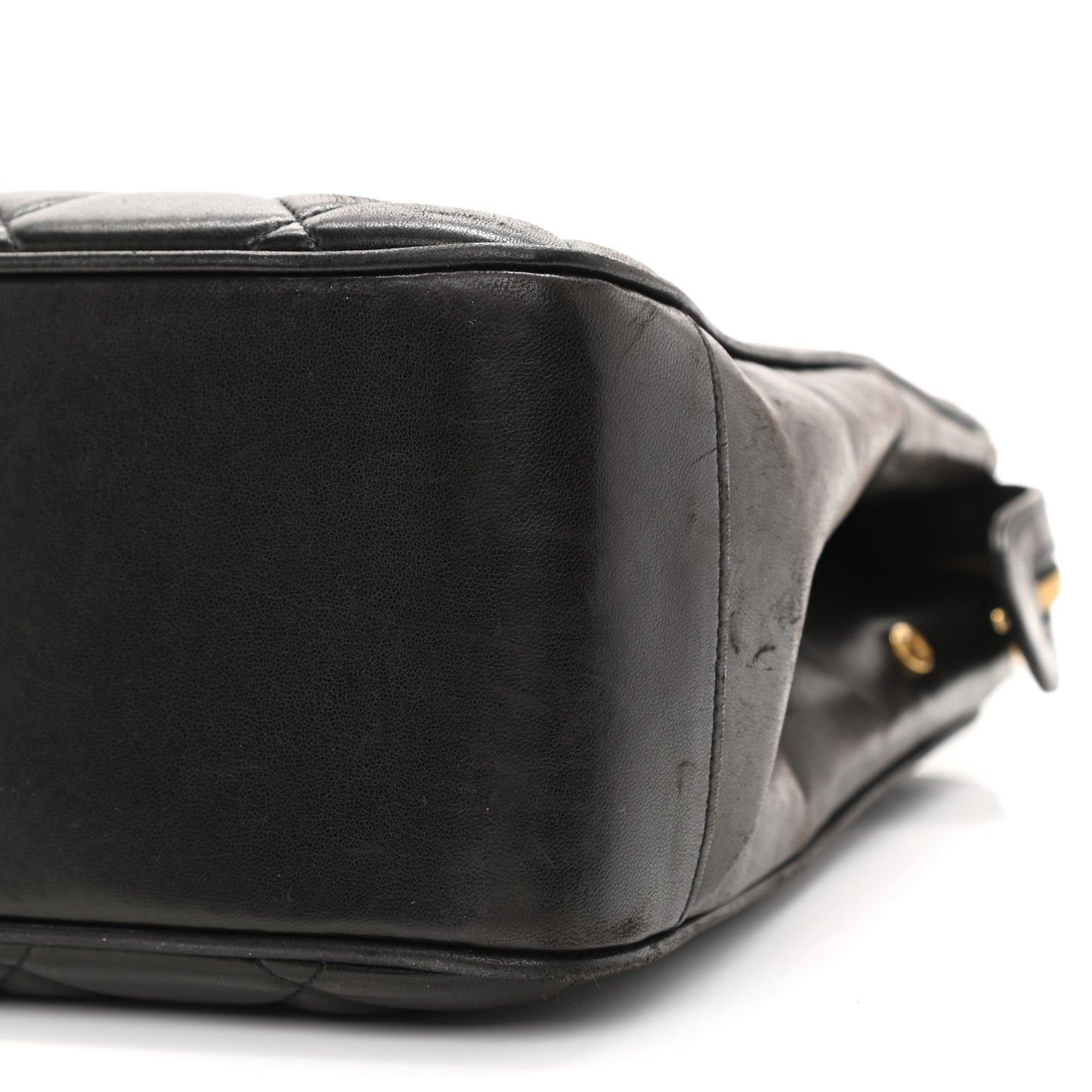 Lambskin Quilted Shoulder Bag Black