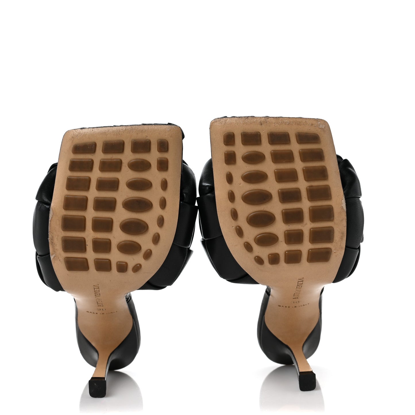 Nappa Maxi Intrecciato Lido Mule Sandals 36 Black