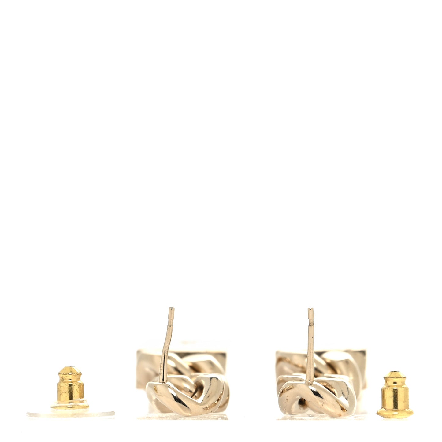 Crystal Dog Tag Charm Earrings Gold