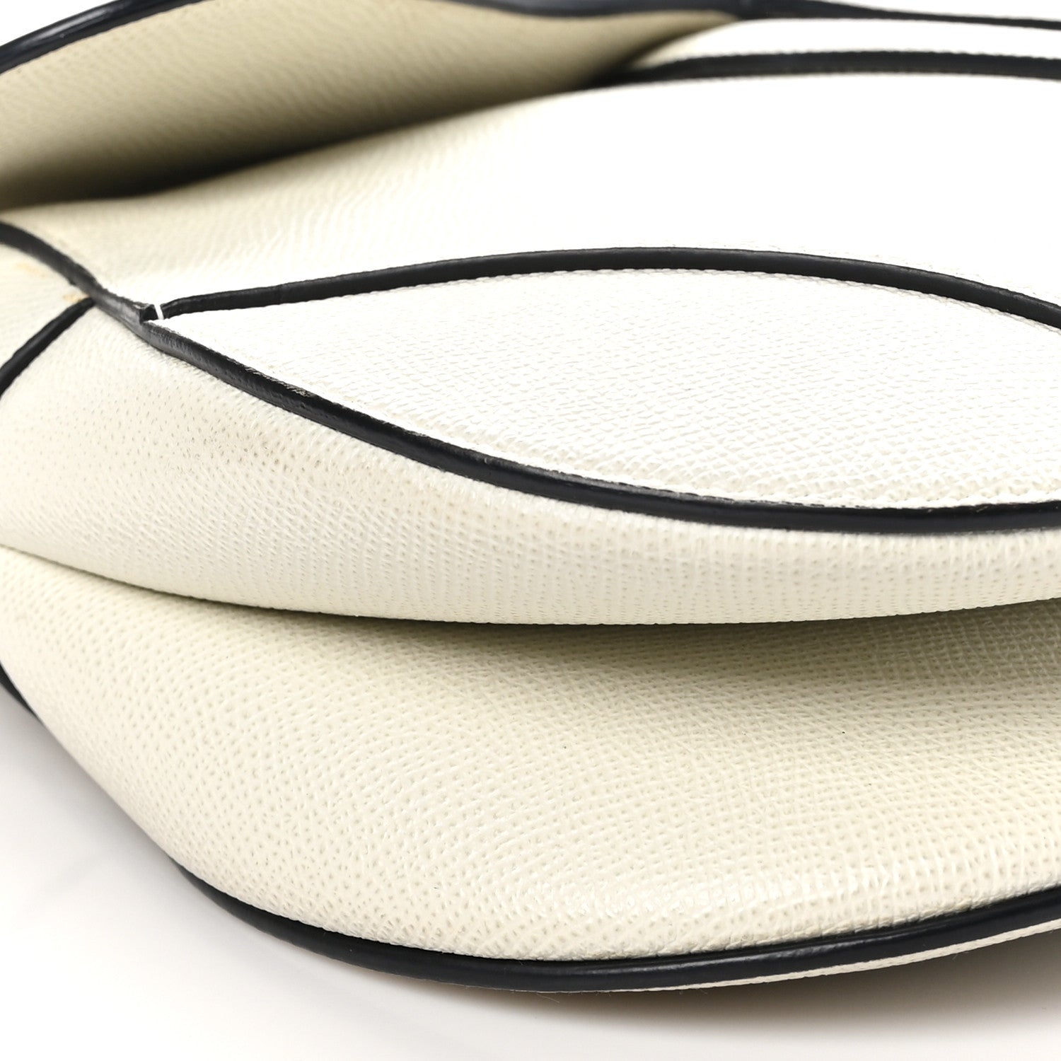 Christian Dior Grained Calfskin Saddle Bag White 9 of 10