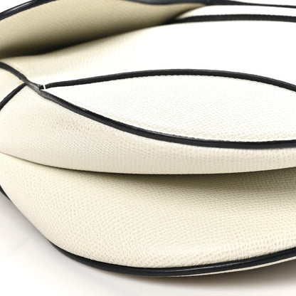 Christian Dior Grained Calfskin Saddle Bag White 9 of 10
