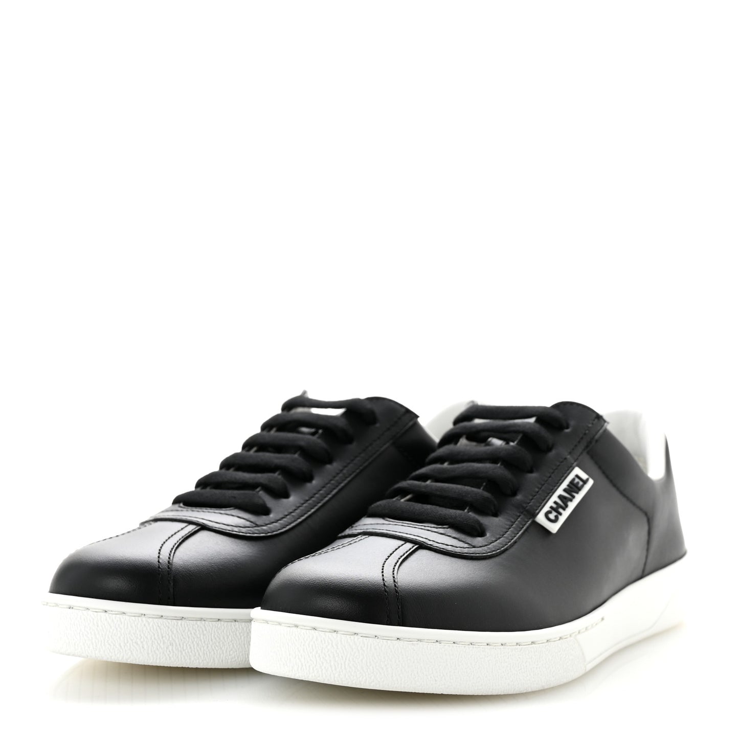 Calfskin CC Uniform Womens Sneakers 37 Black