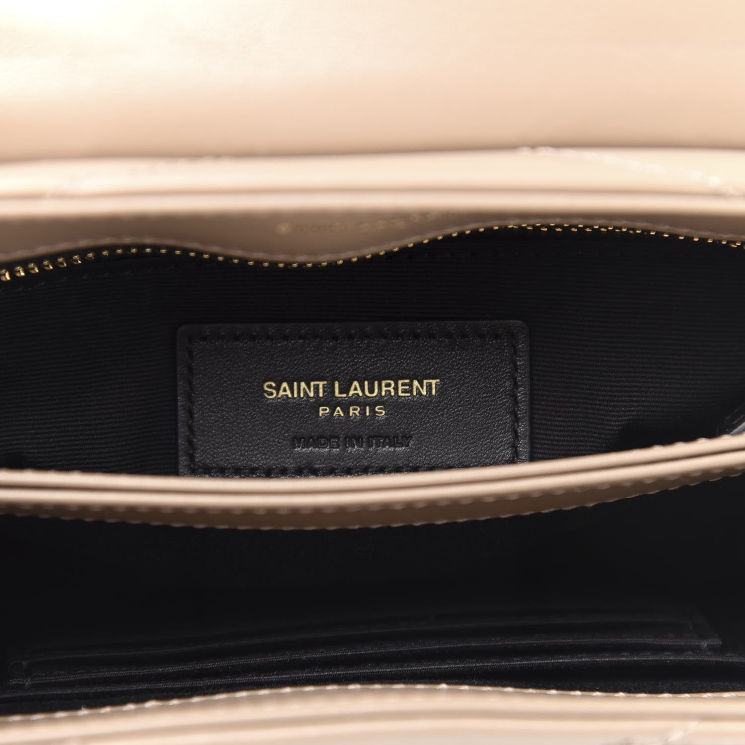 Saint Laurent Calfskin Y Quilted Monogram Toy Loulou Crossbody Bag Dark Beige 6 of 12