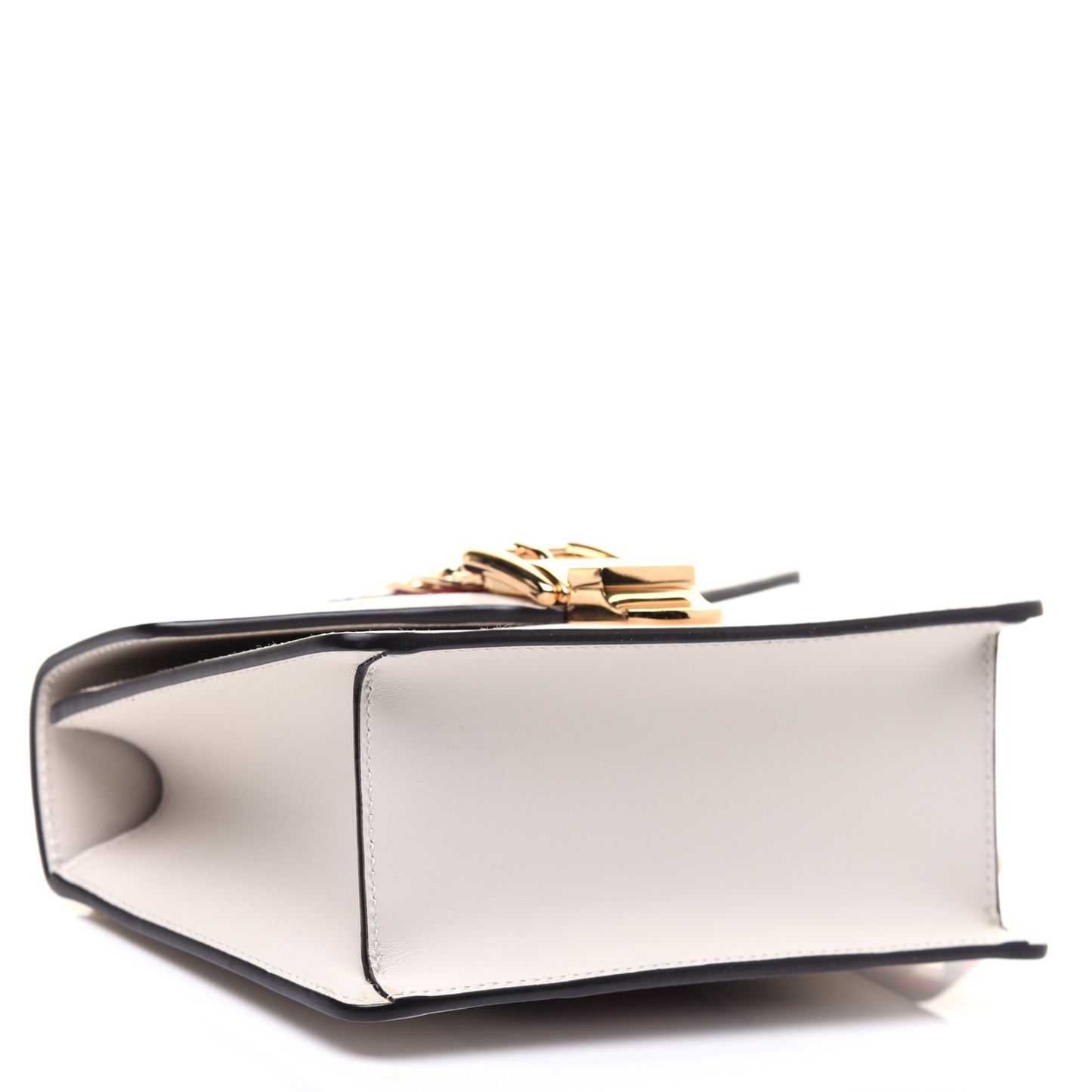 Calfskin Mini Sylvie Chain Shoulder Bag White