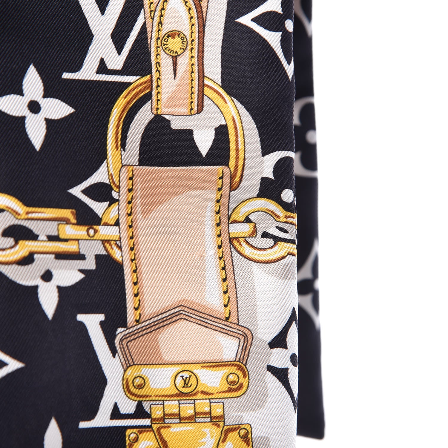 Louis Vuitton Silk Monogram Confidential Bandeau Black 6 of 6