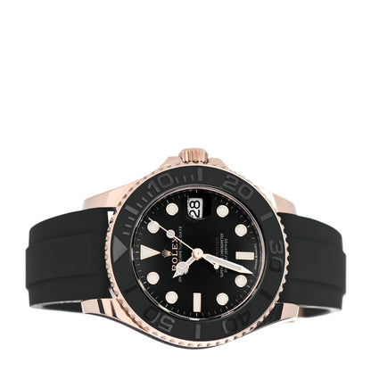 Rolex 18K Everose Gold Oysterflex 37mm Yacht-Master Watch Black 268655 2 of 5