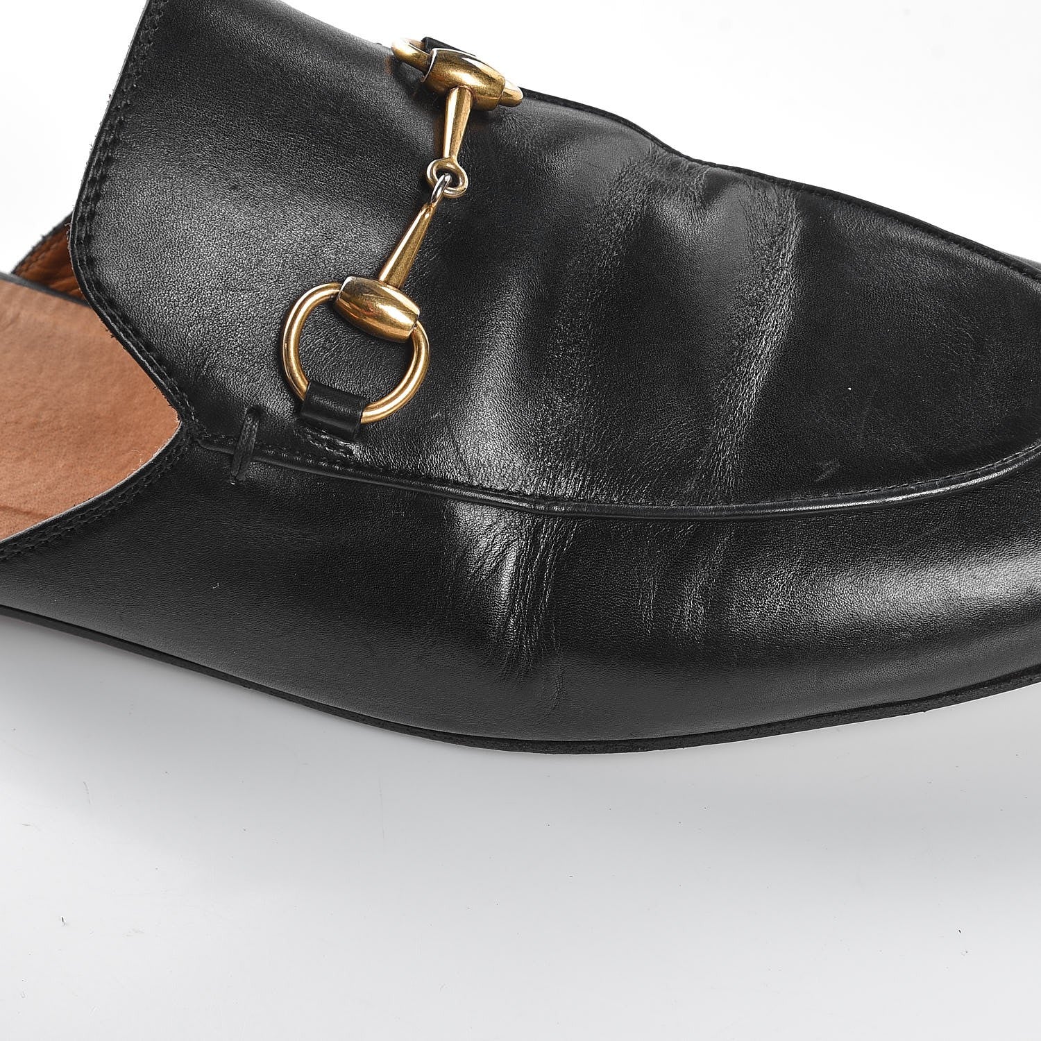 Gucci Calfskin Womens Princetown Slippers 38.5 Black 15 of 16