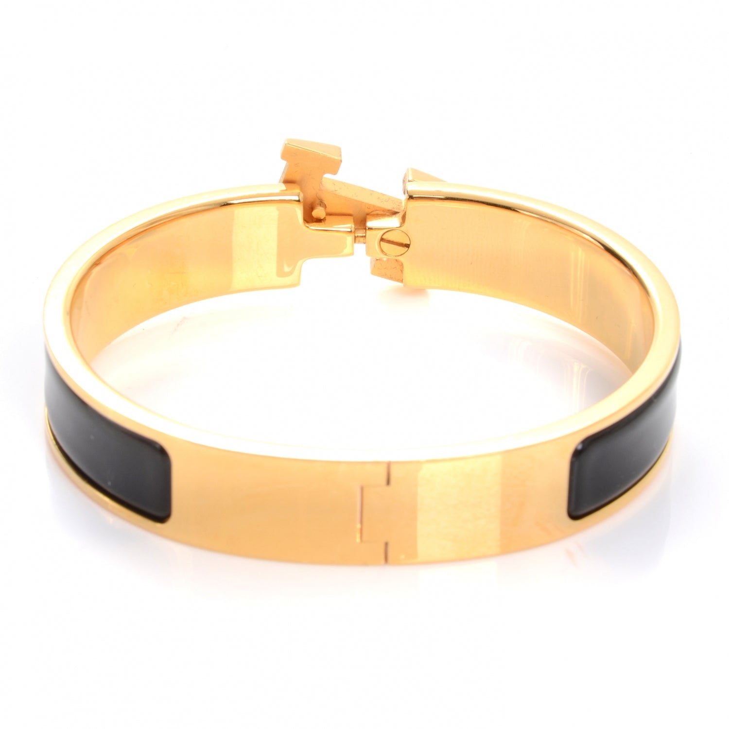 Hermes Enamel Narrow Clic Clac H Bracelet PM Black 6 of 8