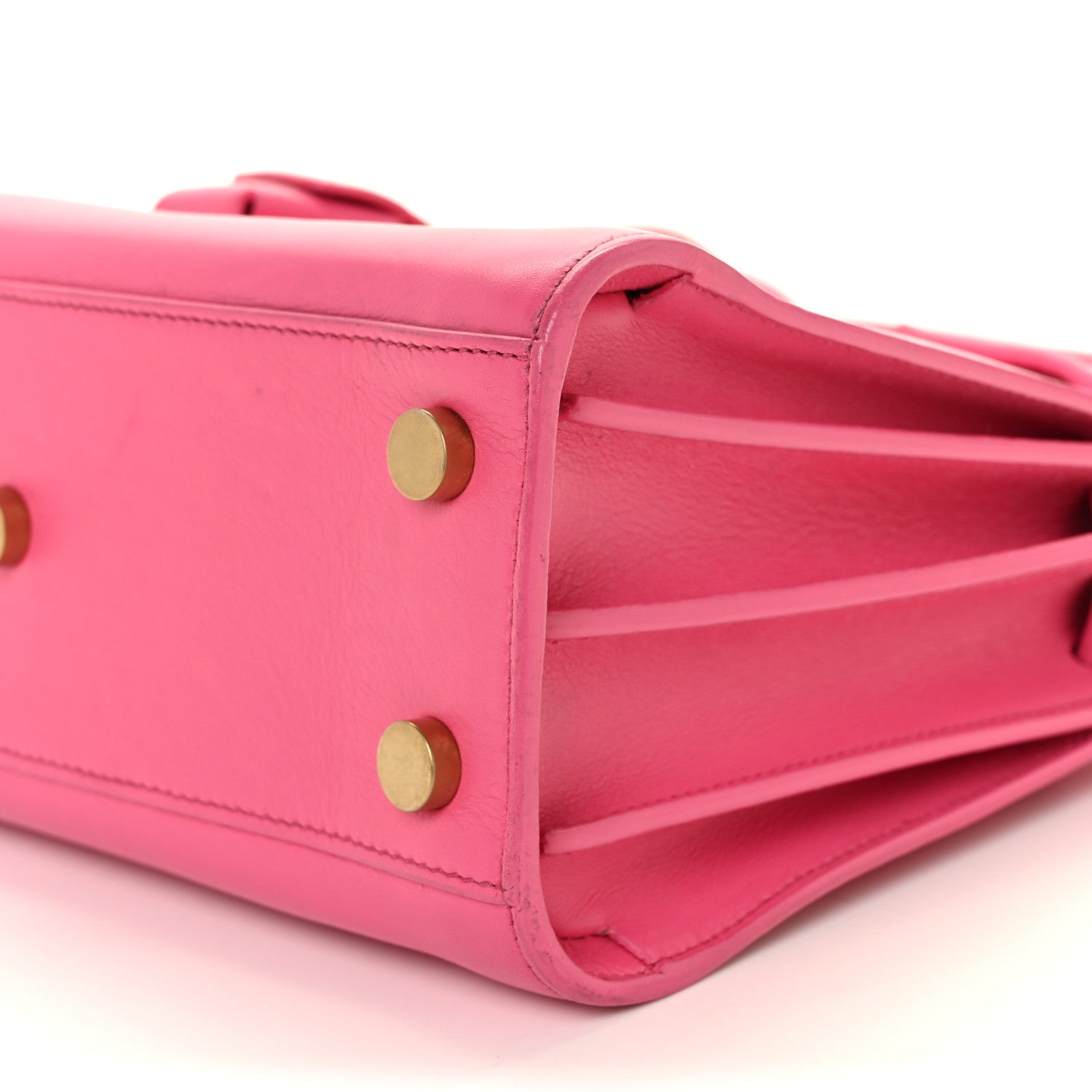 Saint Laurent Calfskin Nano Sac De Jour Lipstick Fuchsia 8 of 11