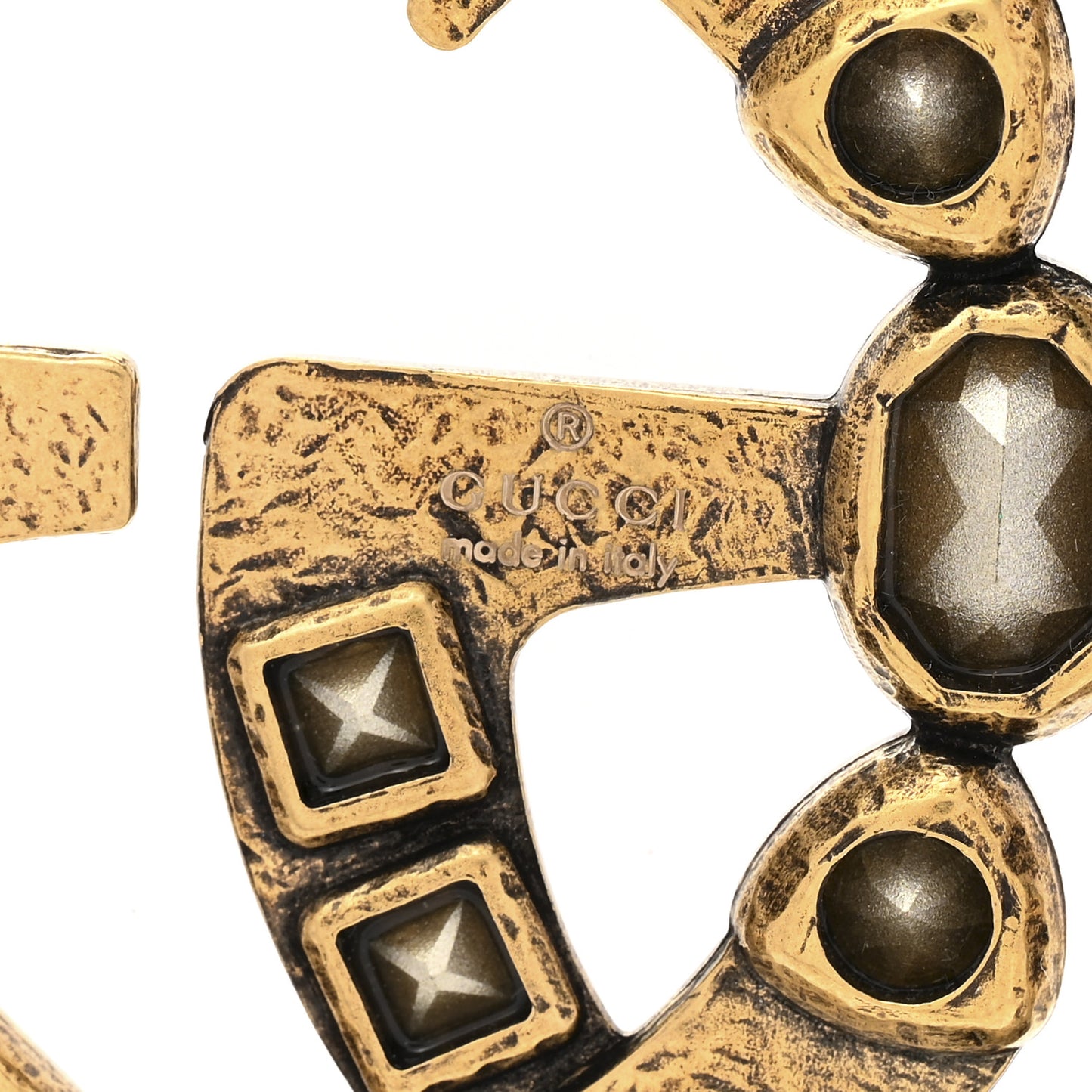 Crystal Pearl Marmont Necklace Aged Gold Multicolor