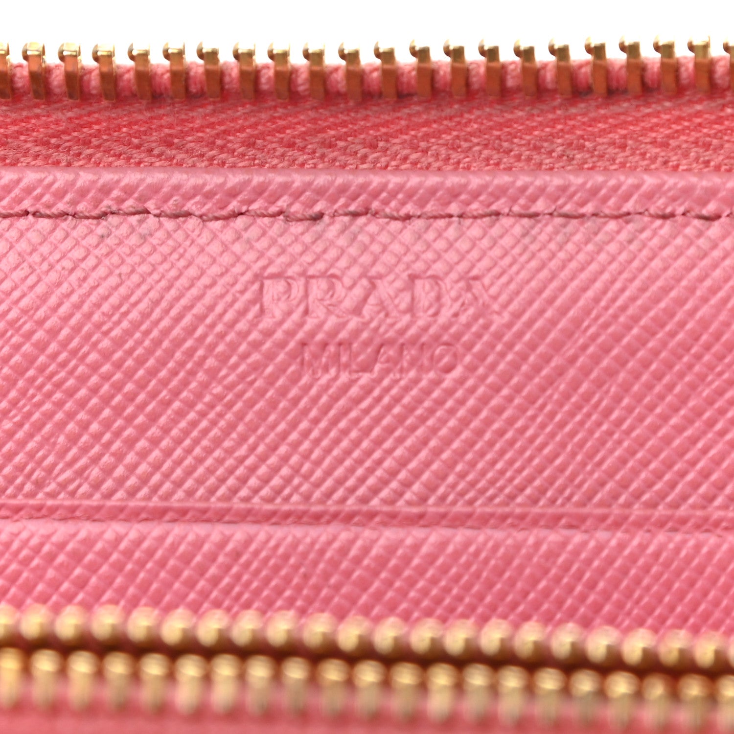 Prada Saffiano Metal Zip Around Wallet Geranio 6 of 9