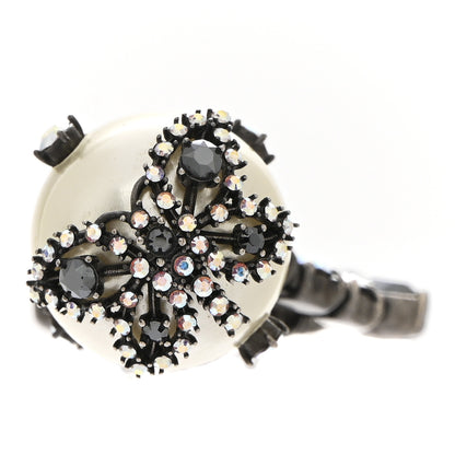 Christian Dior Pearl Crystal Tribales Butterfly Star Dangle Earrings Ruthenium Multicolor 5 of 5