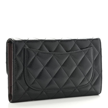 Chanel Caviar Quilted Large Flap Wallet Black 3 of 11
