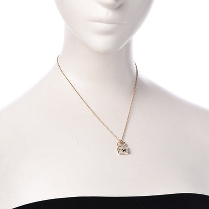 Hermes 18K Rose Gold Diamond Constance Amulette Pendant Necklace 2 of 7