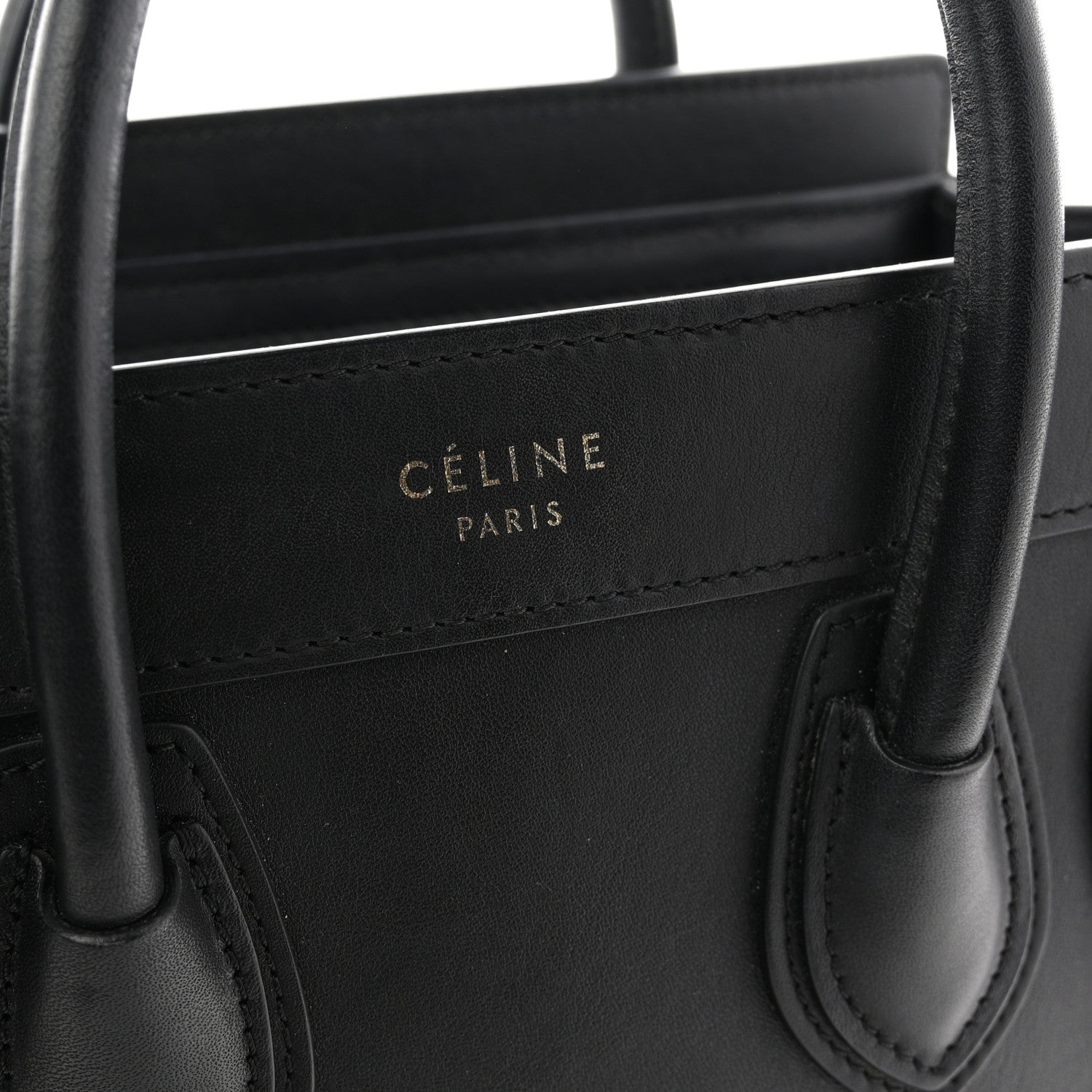 Celine Smooth Calfskin Nano Luggage Black 6 of 11