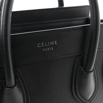 Celine Smooth Calfskin Nano Luggage Black 6 of 11