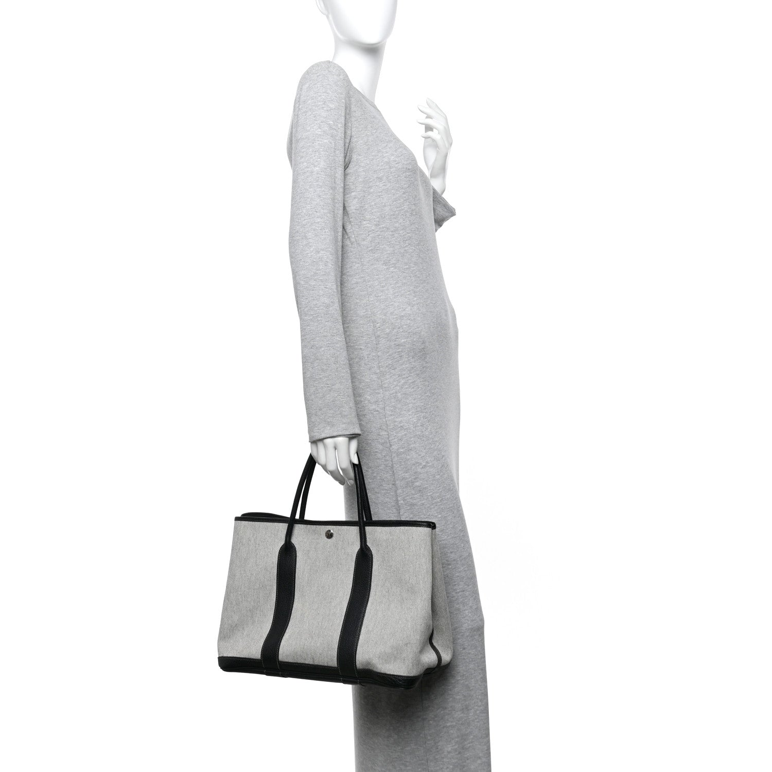 Hermes Buffle Skipper Toile Garden Party 36 MM Tote Black 2 of 18