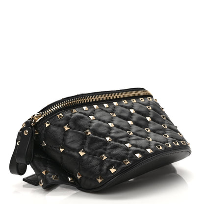 Valentino Garavani Nappa Rockstud Spike Belt Bag 85 Black 4 of 8