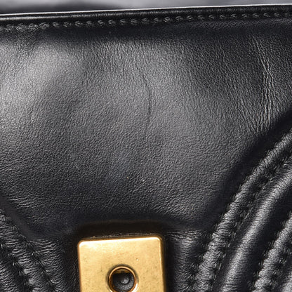 Gucci Calfskin Matelasse Mini GG Marmont Shoulder Bag Black 9 of 13