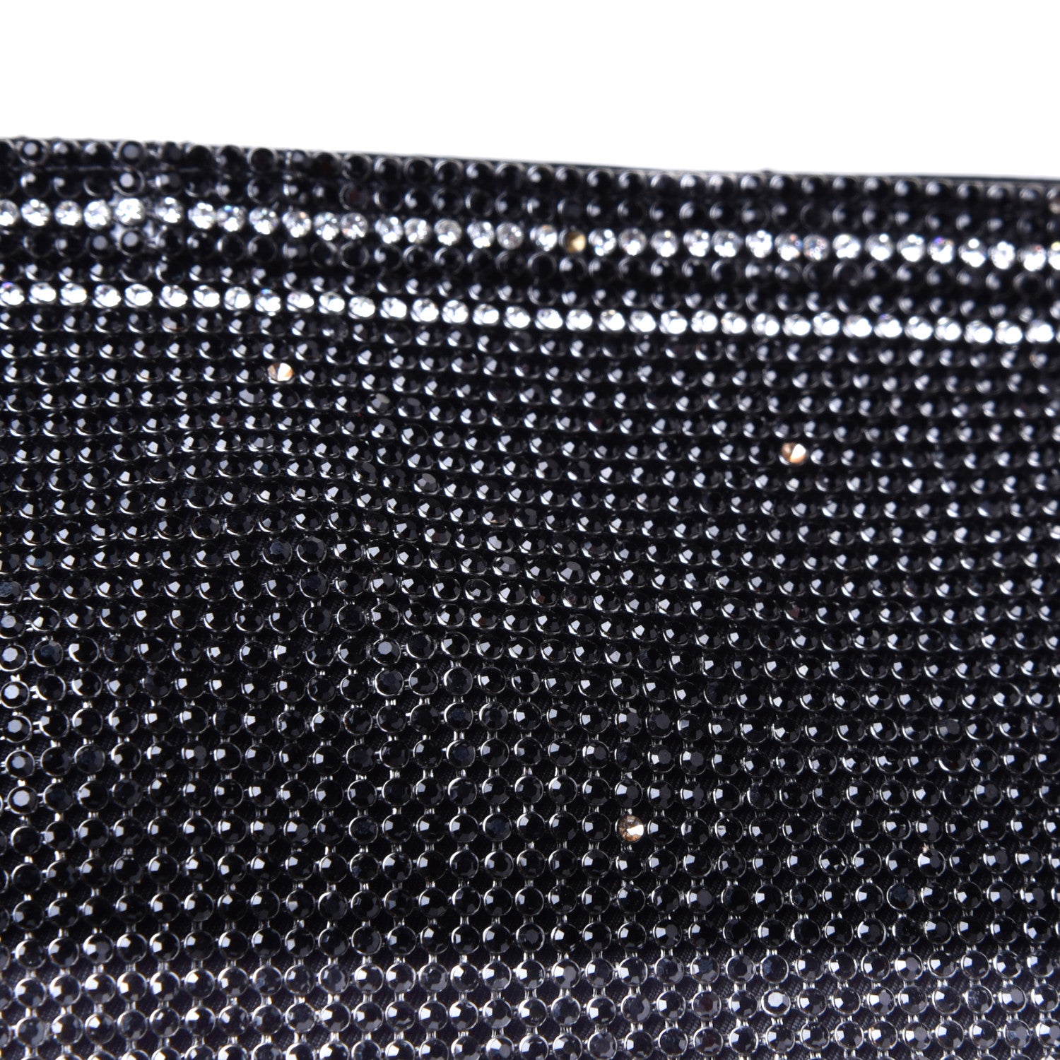 Alexander Wang Rhinestone Chain Mesh Wanglock Logo Pouch Black White 10 of 10