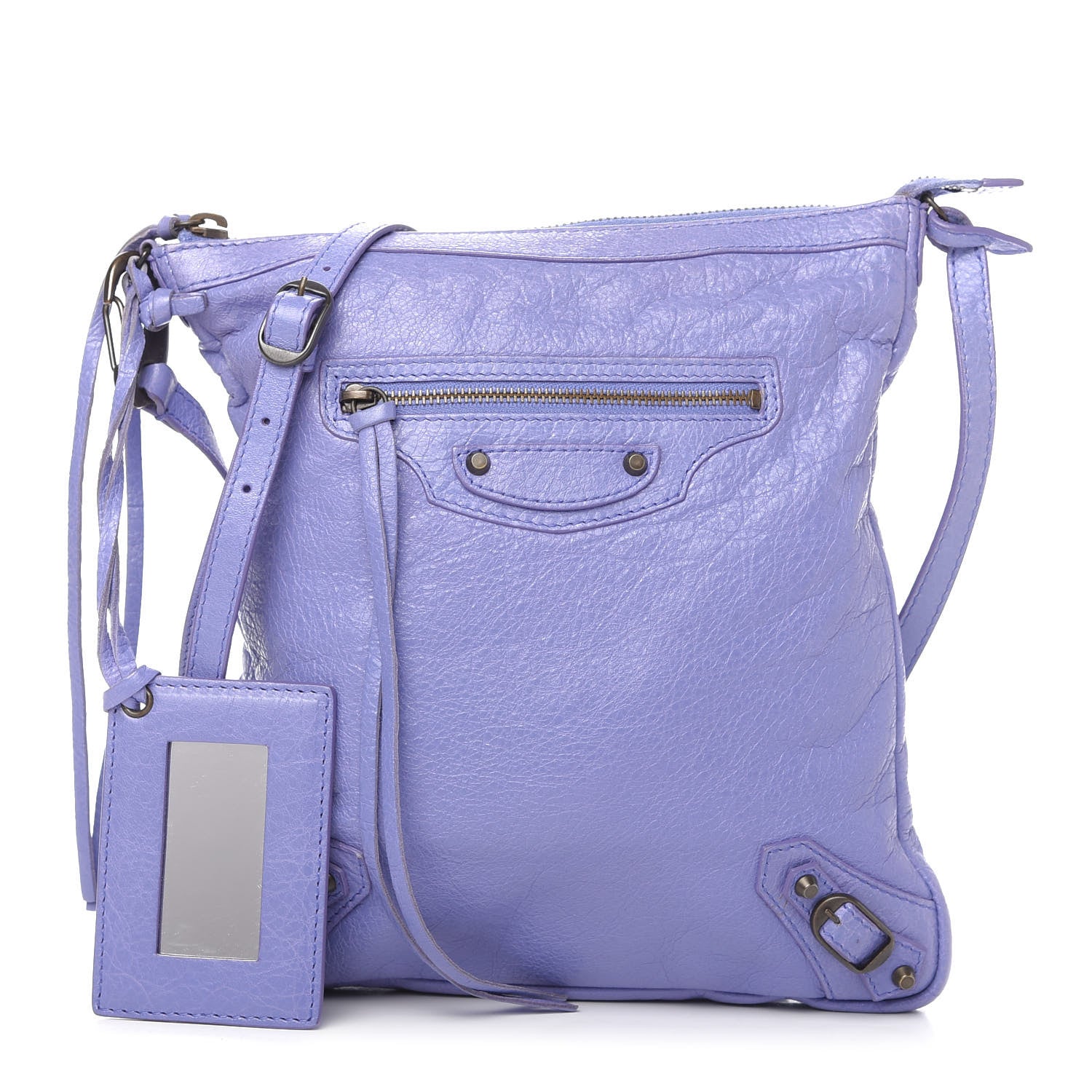 Balenciaga Agneau Classic Hardware Flat Crossbody Mauve 1 of 9