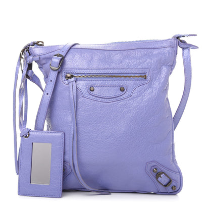 Balenciaga Agneau Classic Hardware Flat Crossbody Mauve 1 of 9