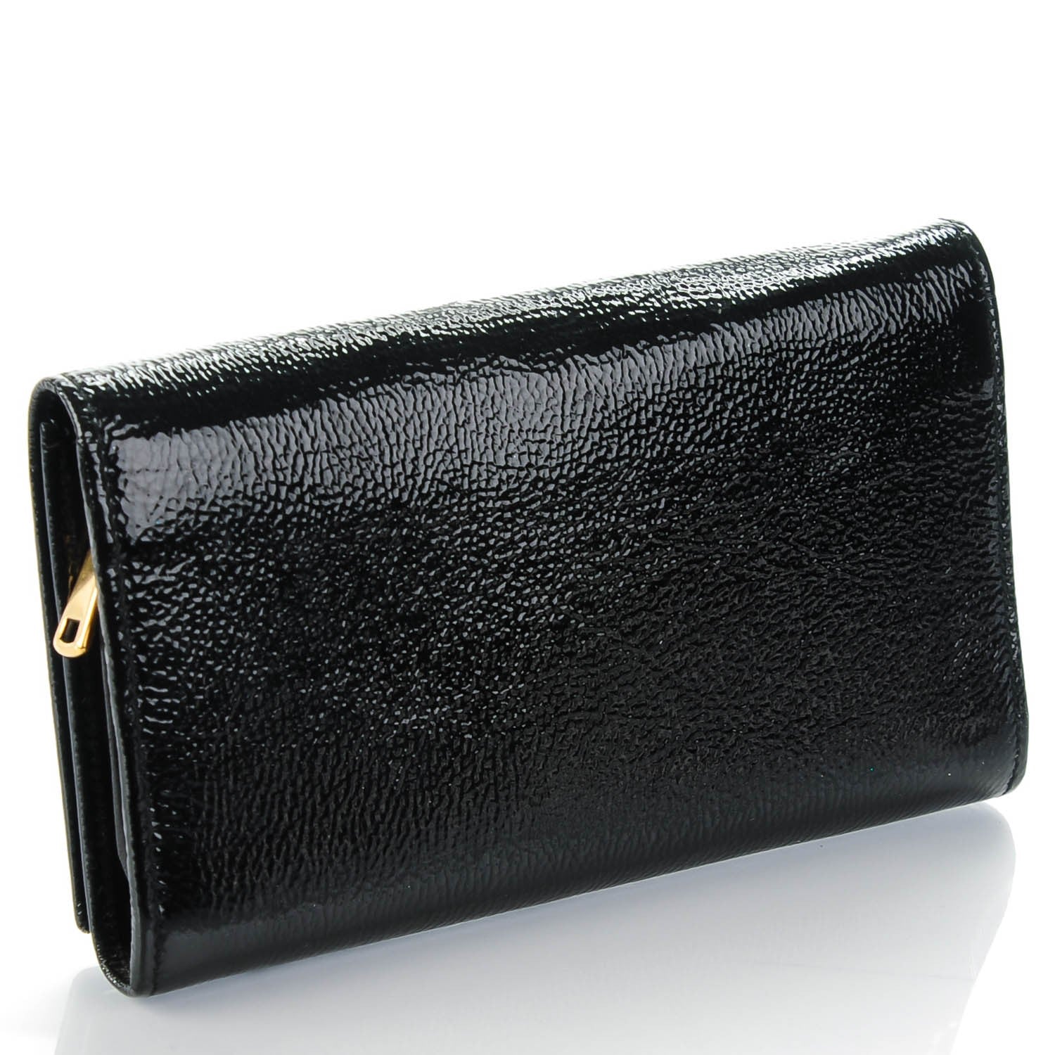 Saint Laurent Patent Y-Mail Wallet Black 3 of 7