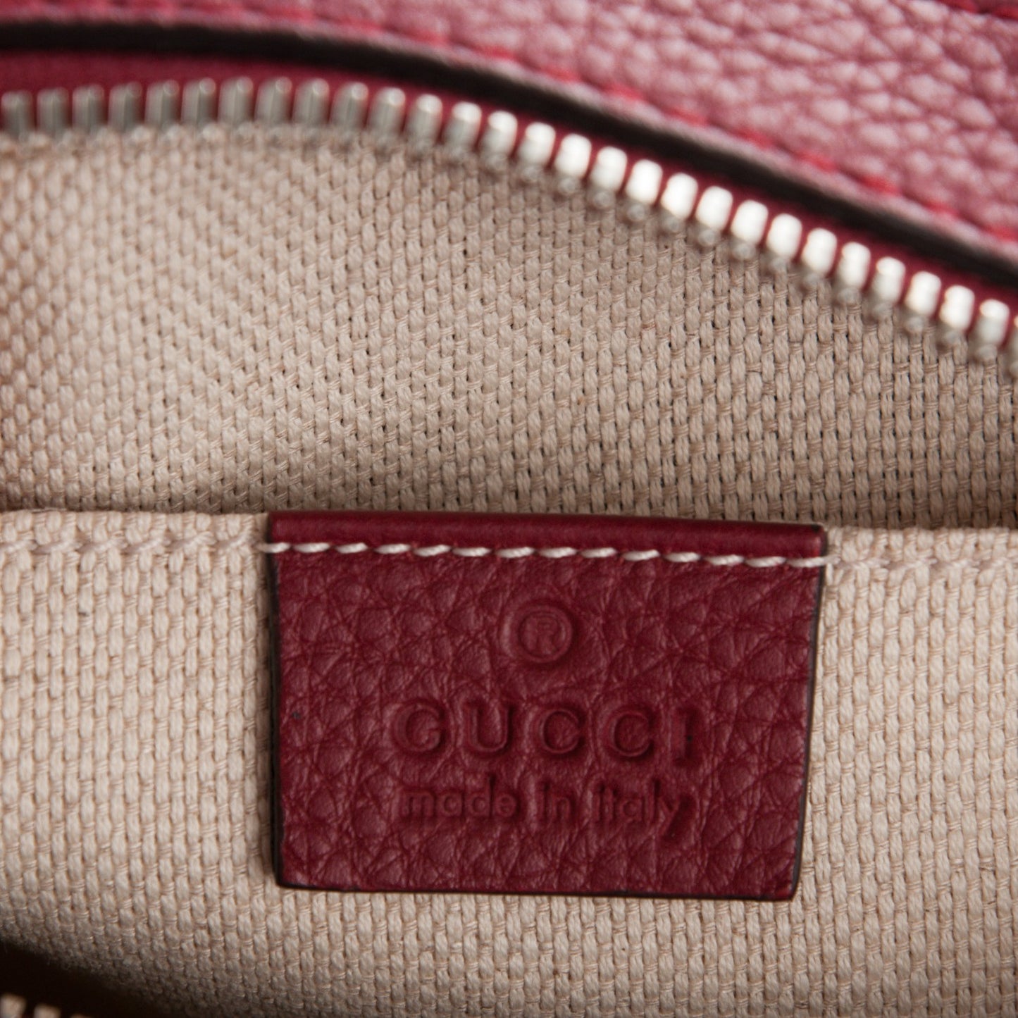 Pebbled Calfskin Studded Small Soho Disco Bag Soft Burgundy