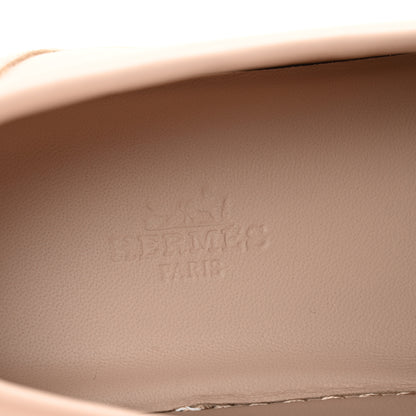 Hermes Calfskin Game Slip On Sneakers 37 Beige Nude 9 of 10