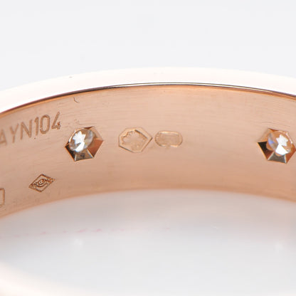 Cartier 18K Pink Gold 8 Diamond 4mm LOVE Wedding Band Ring 52 6 6 of 7
