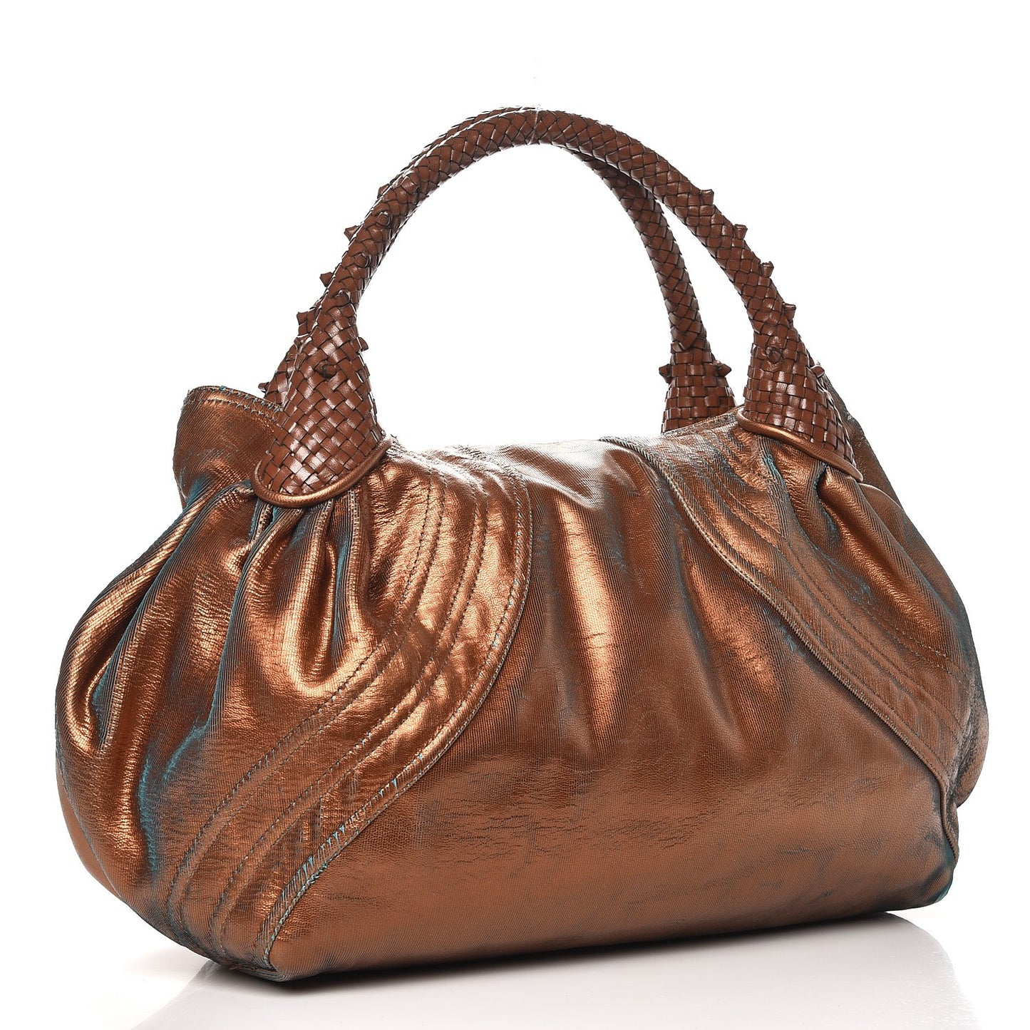 Nappa Fortuny Hologram Spy Tobacco Oro Ambrato