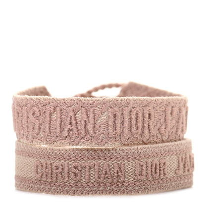 Christian Dior Woven Cotton J'Adior Friendship Bracelet Set Pink 1 of 10